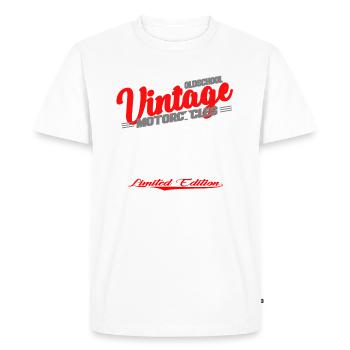 Cyclomoteur Mobylette Cult Bike Vintage - T-shirt Premium bio Homme - blanc - Devant - Nico (187cm)