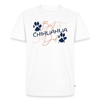 Meilleur Chihuahua Père Sport Race Chien Amour - T-shirt Premium bio Homme - blanc - Devant - Nico (187cm)