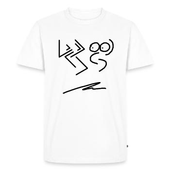 Plusieurs visages #14 - T-shirt Premium bio Homme - blanc - Devant - Nico (187cm)