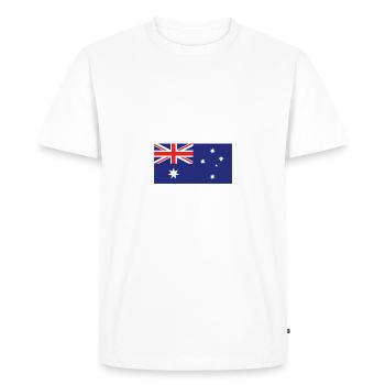Drapeau de l’Australie - T-shirt Premium bio Homme - blanc - Devant - Nico (187cm)