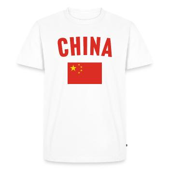 Drapeau de la Chine - T-shirt Premium bio Homme - blanc - Devant - Nico (187cm)