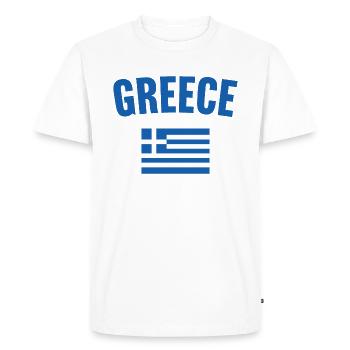 Drapeau de la Grèce - T-shirt Premium bio Homme - blanc - Devant - Nico (187cm)