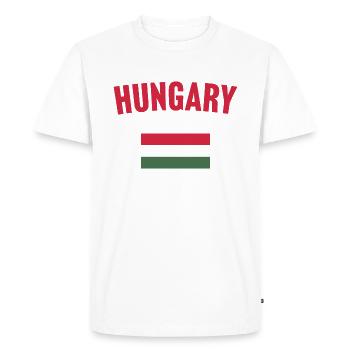 Hungary Flag - Men's Premium Organic T-Shirt - white - Front - Nico (187cm)