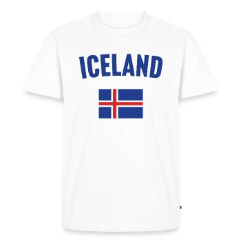 Iceland Flag - Men's Premium Organic T-Shirt - white - Front - Nico (187cm)