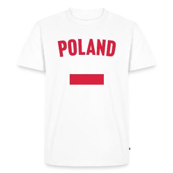 Drapeau de la Pologne - T-shirt Premium bio Homme - blanc - Devant - Nico (187cm)