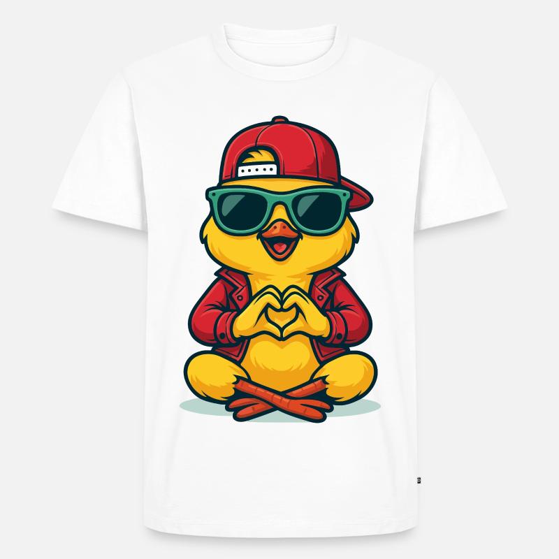 Chill Heart Chick - Männer Premium Bio T-Shirt - Weiß