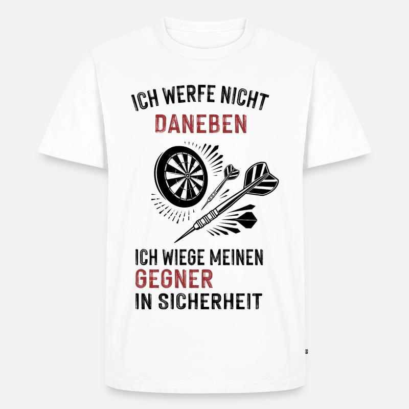ich werfe nicht daneben... - Männer Premium Bio T-Shirt - Weiß