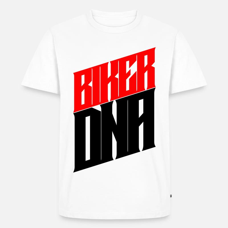 BIKER DNA - Männer Premium Bio T-Shirt - Weiß