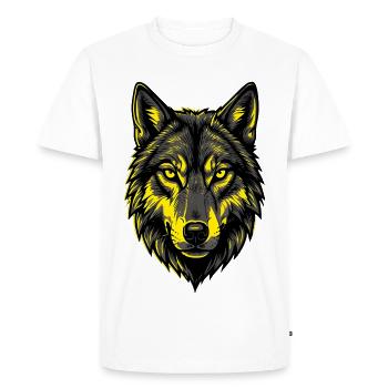 L’Alpha - T-shirt Premium bio Homme - blanc - Devant - Nico (187cm)