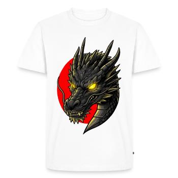 Asian Dragon Dragon Head - Men's Premium Organic T-Shirt - white - Front - Nico (187cm)