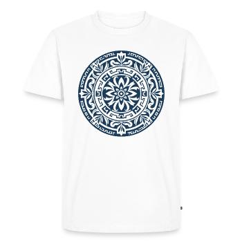 Ancient Greek Mandala 1 - Men's Premium Organic T-Shirt - white - Front - Nico (187cm)