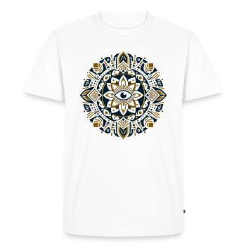 All-Seeing Eye Egyptian Mandala 1 - Men's Premium Organic T-Shirt - white - Front - Nico (187cm)