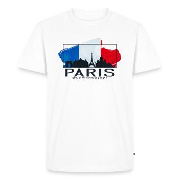 Paris is always a good idea - Men's Premium Organic T-Shirt - white - Front - Nico (187cm)