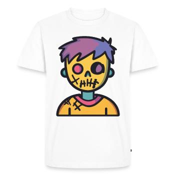 Zombie Halloween Creepy - Men's Premium Organic T-Shirt - white - Front - Nico (187cm)
