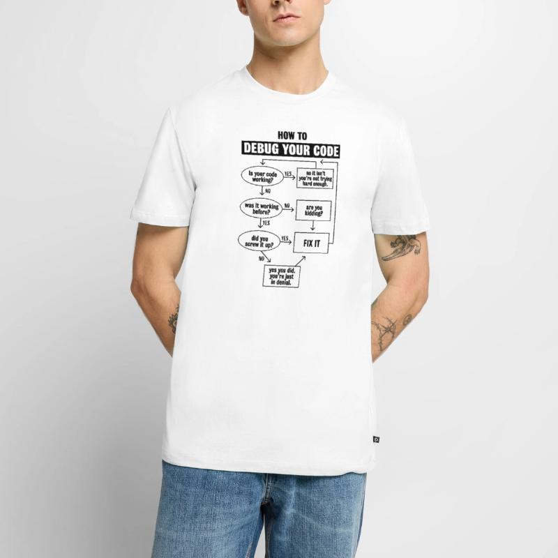 Programming Code Coding Funny Debug Gift Men's Premium Organic T-Shirt