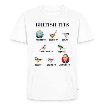 Matt Hancock Boris Johnson Bird Cadeau Drôle seins - T-shirt Premium bio Homme - blanc - Devant - Nico (187cm)