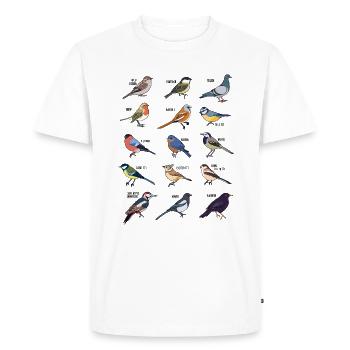 Wildlife Bird Collection cadeau d’observation des oiseaux - T-shirt Premium bio Homme - blanc - Devant - Nico (187cm)