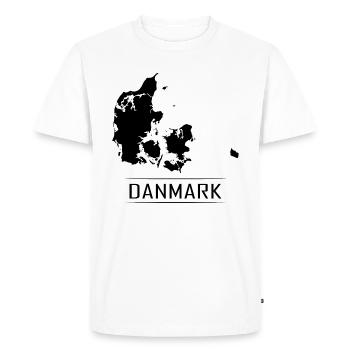Danmark Carte Pays de vacances - T-shirt Premium bio Homme - blanc - Devant - Nico (187cm)