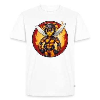 Wasp Fire Brigade - Men's Premium Organic T-Shirt - white - Front - Nico (187cm)