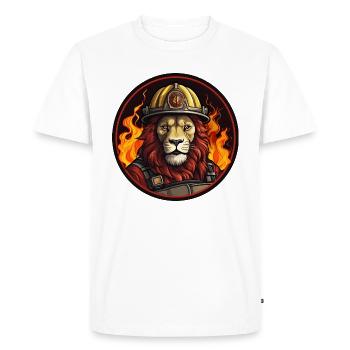 Leuven Fire Brigade - Men's Premium Organic T-Shirt - white - Front - Nico (187cm)