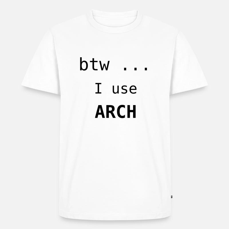 J’utilise Arch black - Linux System - T-shirt Premium bio Homme - blanc