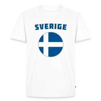 Sverige Suède Fan - T-shirt Premium bio Homme - blanc - Devant - Nico (187cm)