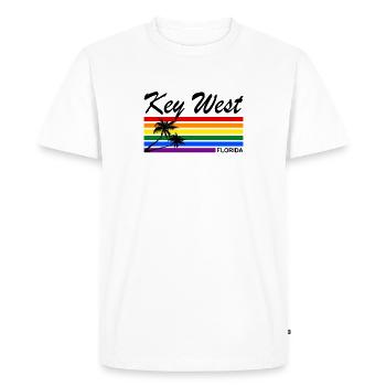 Key West Florida USA Rainbow Palm Holiday - Men's Premium Organic T-Shirt - white - Front - Nico (187cm)
