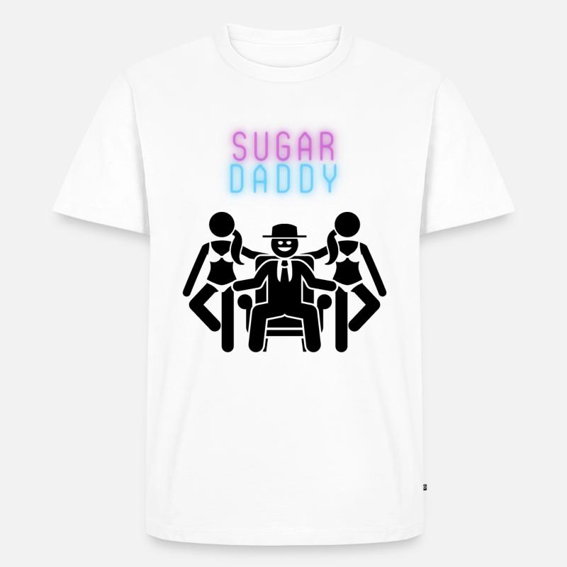 Sugar Daddy Black - Männer Premium Bio T-Shirt - Weiß