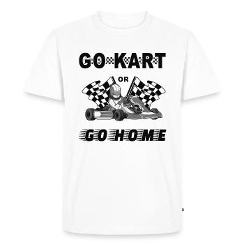 Gokart or go home - Men's Premium Organic T-Shirt - white - Front - Nico (187cm)
