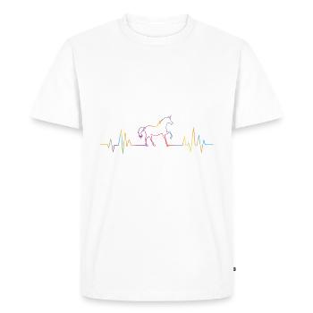 Palpitations de licorne - T-shirt Premium bio Homme - blanc - Devant - Nico (187cm)