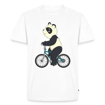 Cyclisme Panda - T-shirt Premium bio Homme - blanc - Devant - Nico (187cm)