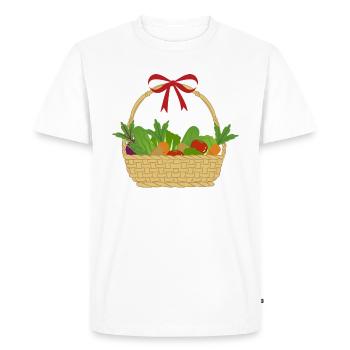 Vegetables - Men's Premium Organic T-Shirt - white - Front - Nico (187cm)