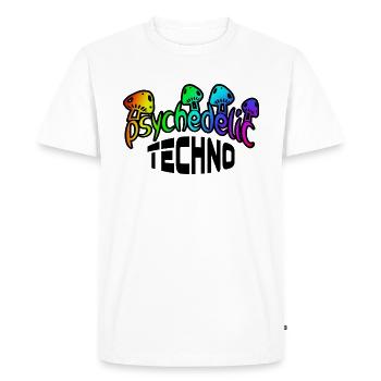 PSYTRANCE GOA ACID HOUSE - T-shirt Premium bio Homme - blanc - Devant - Nico (187cm)