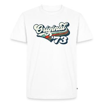 Original '73 - Men's Premium Organic T-Shirt - white - Front - Nico (187cm)