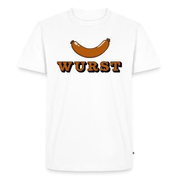 saucisse - T-shirt Premium bio Homme - blanc - Devant - Nico (187cm)
