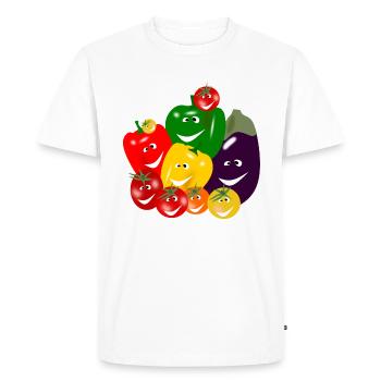 J'adore les légumes - T-shirt Premium bio Homme - blanc - Devant - Nico (187cm)