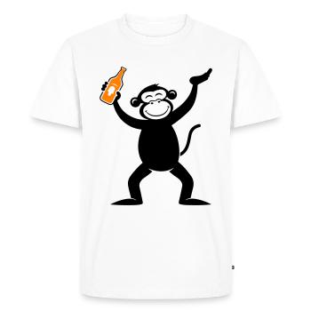 Monkey Beer Drôle De Fête Célibataire - T-shirt Premium bio Homme - blanc - Devant - Nico (187cm)
