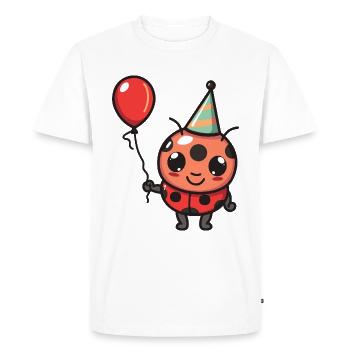 Coccinelle Anniversaire Bébé - T-shirt Premium bio Homme - blanc - Devant - Nico (187cm)