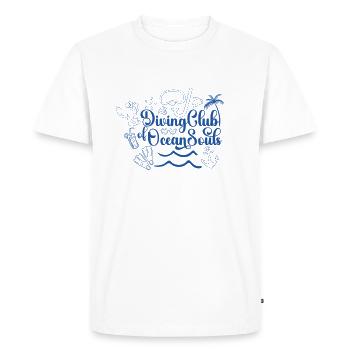 Blue Graphic Scuba Diving Club - Men's Premium Organic T-Shirt - white - Front - Nico (187cm)