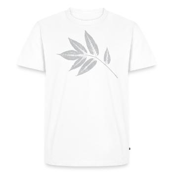 Frêne de feuilles - Nature & Forest Botanical - T-shirt Premium bio Homme - blanc - Devant - Nico (187cm)