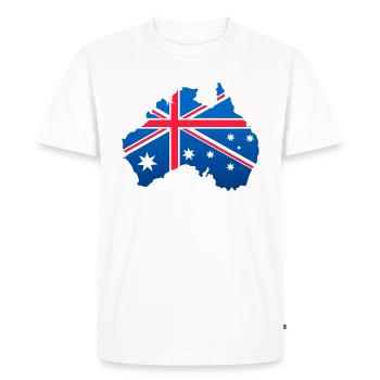 Drapeau australien en forme de continent - T-shirt Premium bio Homme - blanc - Devant - Nico (187cm)