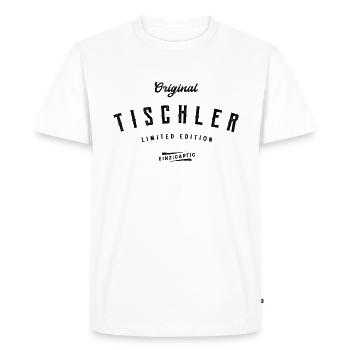 Tischler Limited Edition Lustiges Tischlerei - Männer Premium Bio T-Shirt - Weiß - Vorne - Nico (187cm)