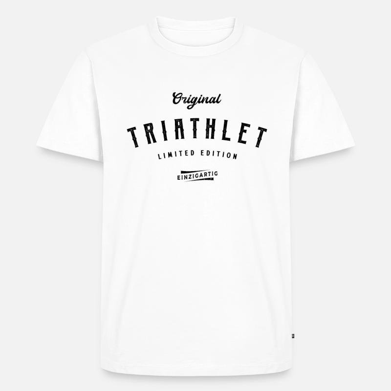 Triathlet Limited Edition Triathleten - Männer Premium Bio T-Shirt - Weiß