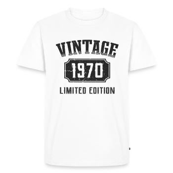 52 ans 52e anniversaire Édition limitée 1970 - T-shirt Premium bio Homme - blanc - Devant - Nico (187cm)