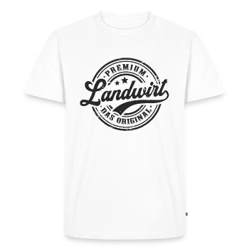 Landwirt Original Bauernhof Lustiges Bauer - Männer Premium Bio T-Shirt - Weiß - Vorne - Nico (187cm)