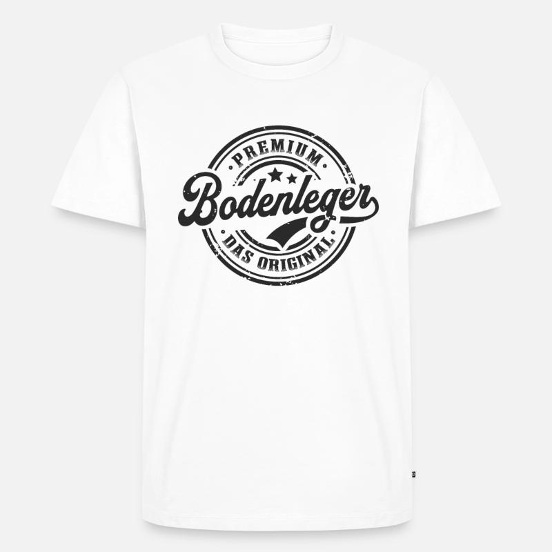 Bodenleger Original - Männer Premium Bio T-Shirt - Weiß