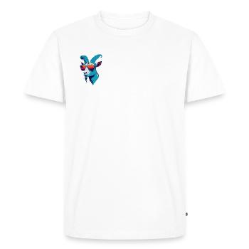 Rébellion des chèvres - T-shirt Premium bio Homme - blanc - Devant - Nico (187cm)