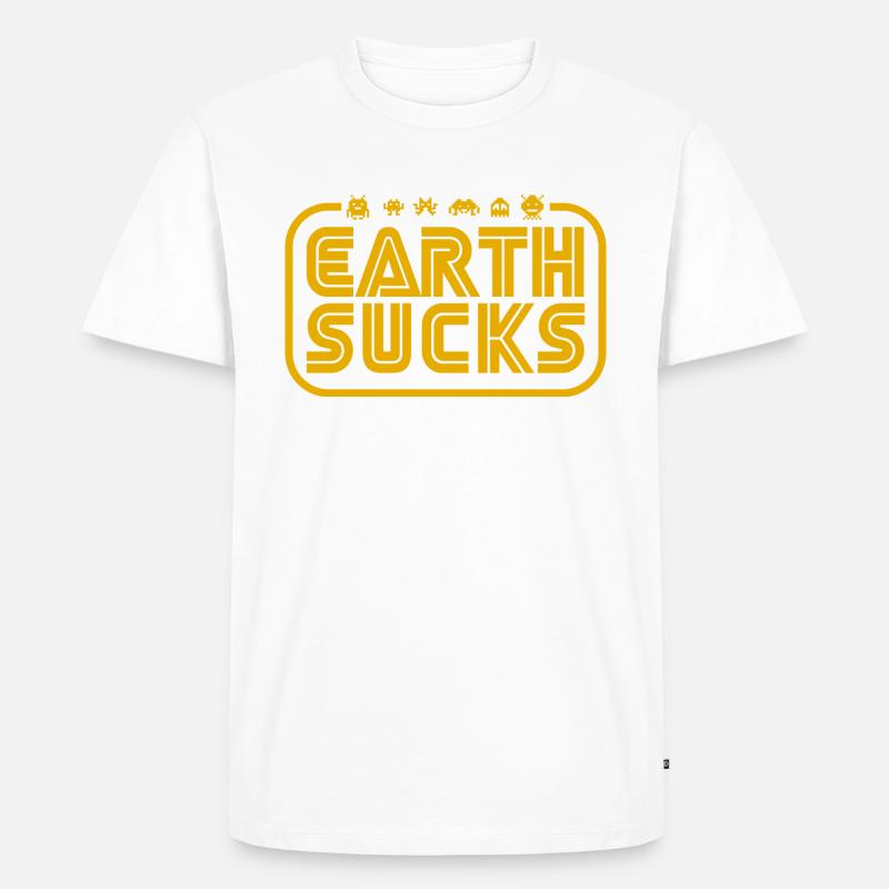 Erde ist - Männer Premium Bio T-Shirt - Weiß