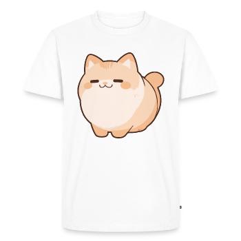 Blobby Cat - Cute Cat Pet Comic - Men's Premium Organic T-Shirt - white - Front - Nico (187cm)