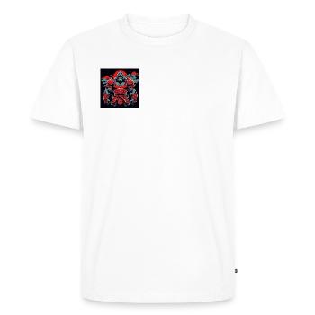 Primal Ronin – Le gorille samouraï - T-shirt Premium bio Homme - blanc - Devant - Nico (187cm)